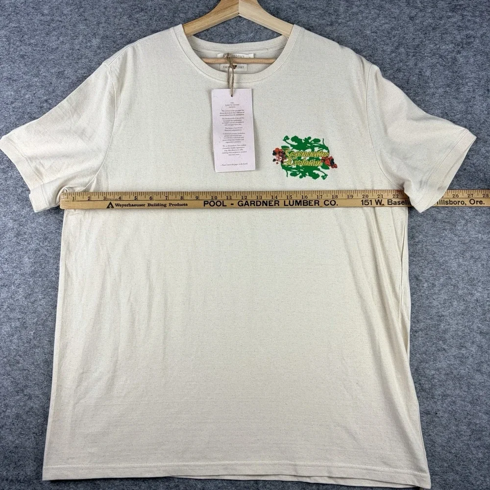 Christy Dawn The Seed Short Sleeve Graphic Tee Shirt Large 100% Cotton New